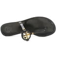 thumbnail image 5 of Tory Burch Women's Mini Miller Flat Thong Perfect Black Sandal - 8M, 5 of 9