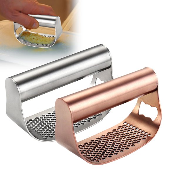 ADruer Garlic Press Stainless Steel Garlic Press Rocker 2024 New Garlic Mincer Garlic Crusher Garlic Chopper, Comfortable Grip Garlic Crusher for Smash Garlic Kitchen Tools (2Pc)