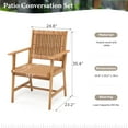 thumbnail image 4 of Summit Living 6-Piece Acacia Wood Patio Dining Chairs with Rattan Seat & Back, Natural Wood Outdoor Chairs, 4 of 10