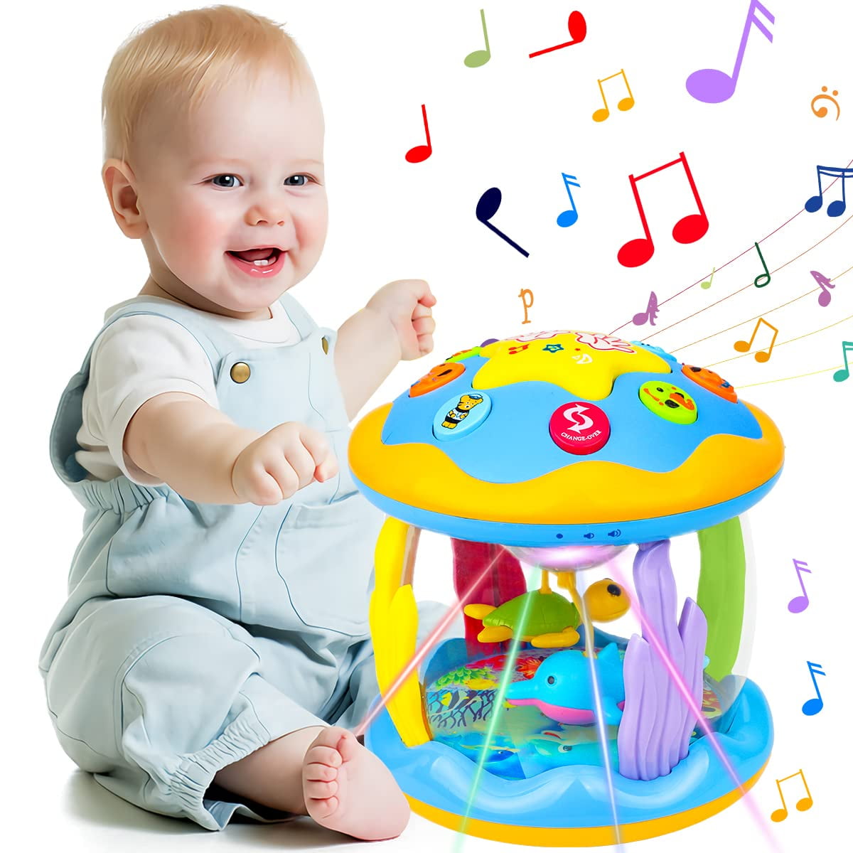 Aboosam Baby Toys 6 to 12 Months Musical Learning Infant Toys 12 18 Months Babies Ocean Rotating Light Up Toys for Toddlers 1 2 3 Years Old Boys Girls Baby Gifts Walmart