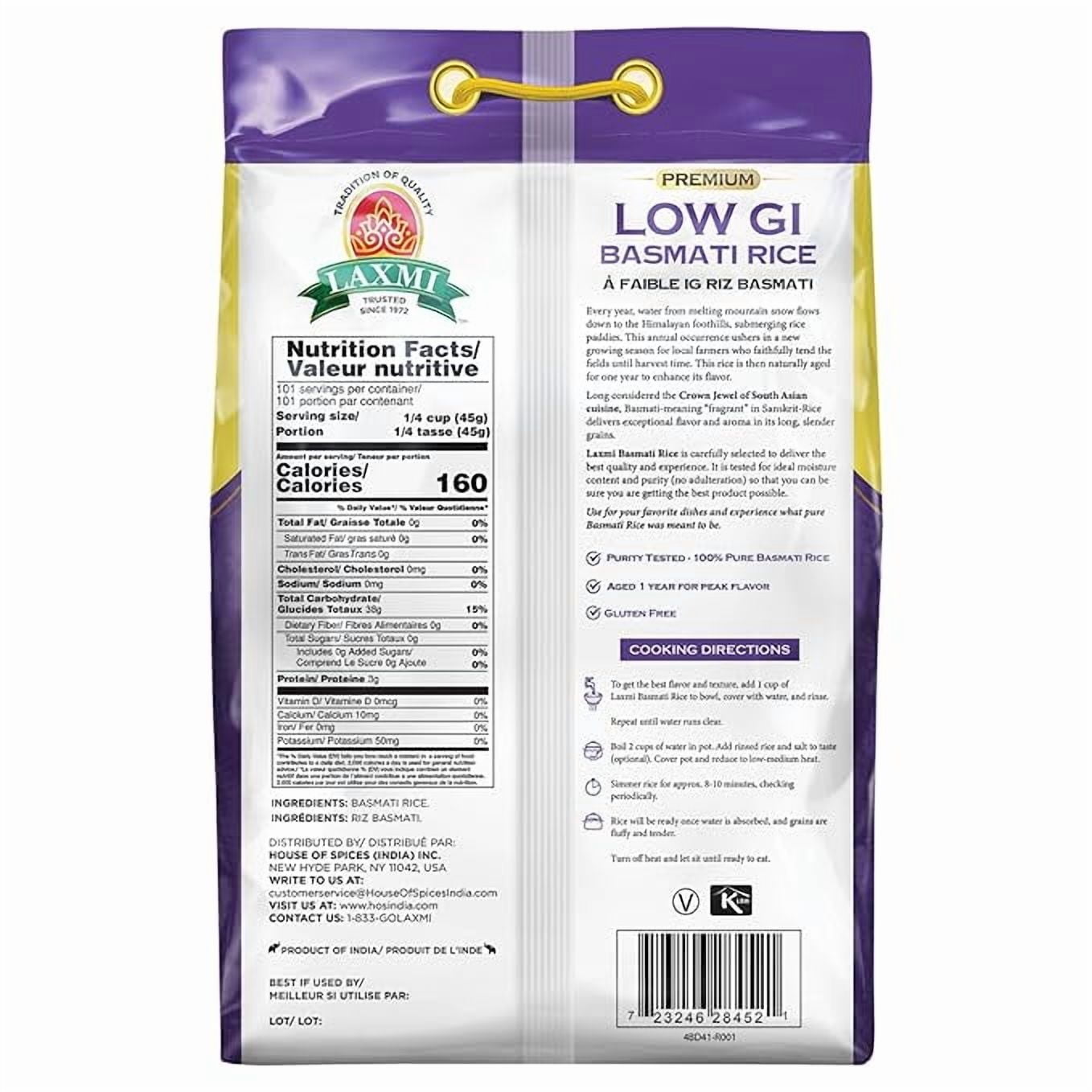 Laxmi Lower G.I. Basmati Rice 10 lb