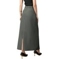 thumbnail image 3 of INSPIRE CHIC Work Pencil Skirt for Women's High Waist Pockets Slip Back Office Midi Bodycon Skirts L Grey, 3 of 6