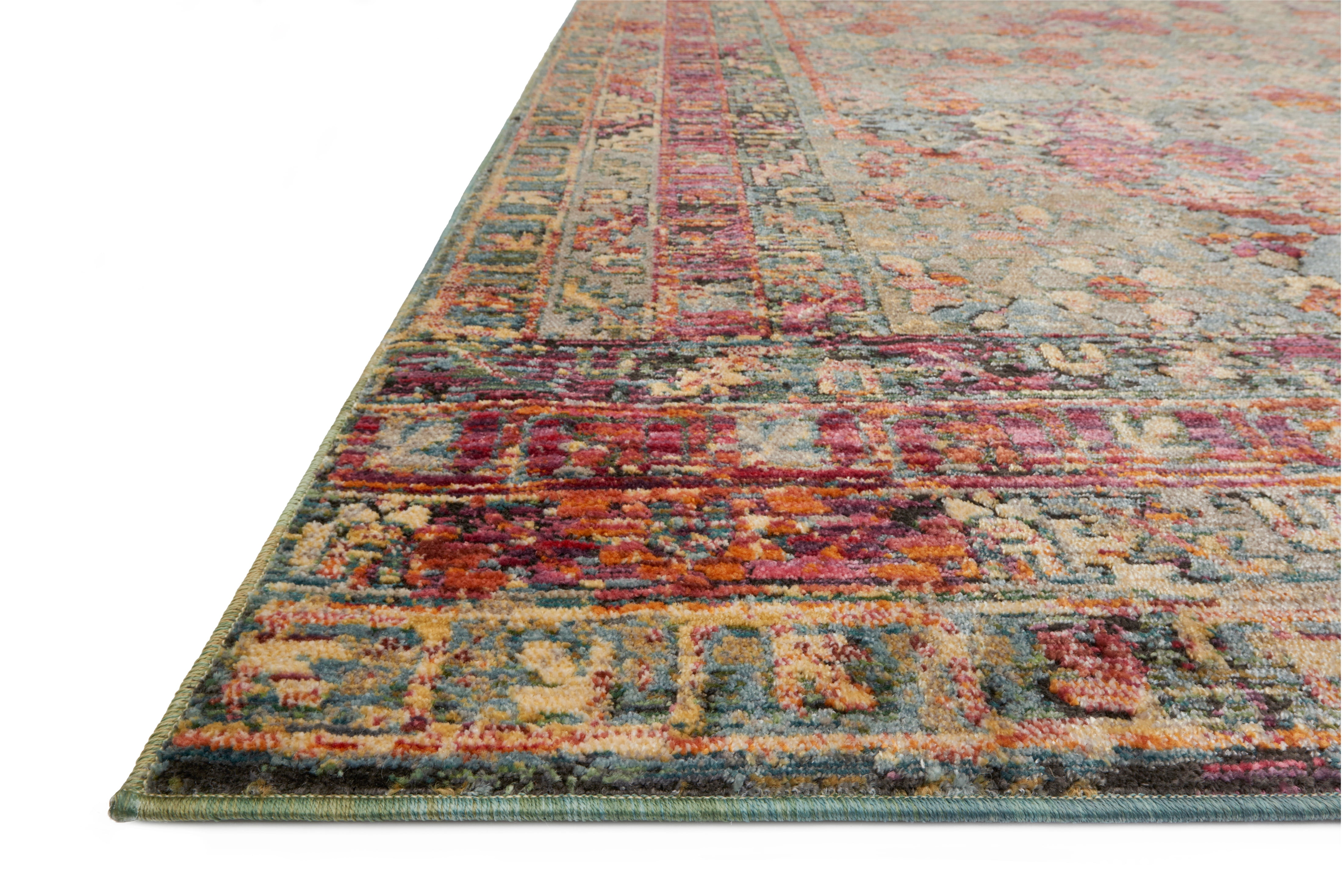 Loloi Javari Slate / Berry Power Loomed Area Rug, 12' x 15', for Living Room