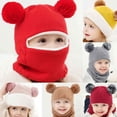 thumbnail image 5 of Bufandas de gorro de invierno para niños pequeños con capucha, gorros de Skully con orejeras para niños y niñas de 2 a 5 años Adepaton CJWUS-3866, 5 of 5