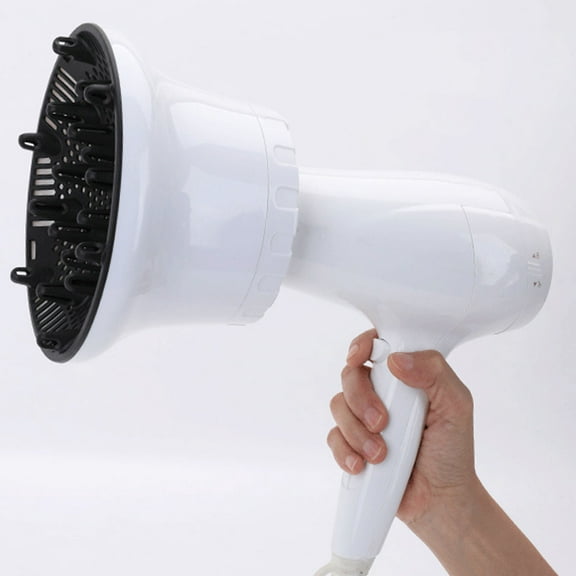 ELAYARD Universal Hair Dryer Diffuser Attachment Set in White, Reduces Frizz and Protects Hair, 1 Piece