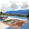 thumbnail image 3 of Pink Christmas Outdoor Rug for Patio/Deck/Porch, Non-Slip Large Area Rug 4 x 6 Ft, Xmas Tree Gingerbread Snowman Winter Indoor Outdoor Rugs Washable Area Rugs, Reversible Camping Rug Carpet Runner, 3 of 8