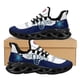 thumbnail image 1 of Zapatillas deportivas transpirables de verano con estampado de líneas azules y doble caña de serpiente, cómodas y a la moda, sencillas y suaves., 1 of 6