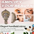 thumbnail image 4 of RAGUPEL Hand Mirrors with Handle,Oval Mirror Face 5.3"*2.7"*0.8" Hand Held Mirrors with Handle,Castle Carving Handheld Mirror with Handle,Style2, 4 of 7