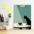 thumbnail image 2 of FORMRS Acrylic Clipboard with Low Profile Clip Standard A4 Letter Size, 12.5" x 9", Black Cat, 2 of 8