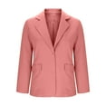 thumbnail image 6 of mihongmao 2025 Black * Friday and Cyber * Monday Women's Fashion Solid Pocket Button Suit Coat Long Sleeve Pocket Casual Coat/Jacket Pink L, 6 of 8
