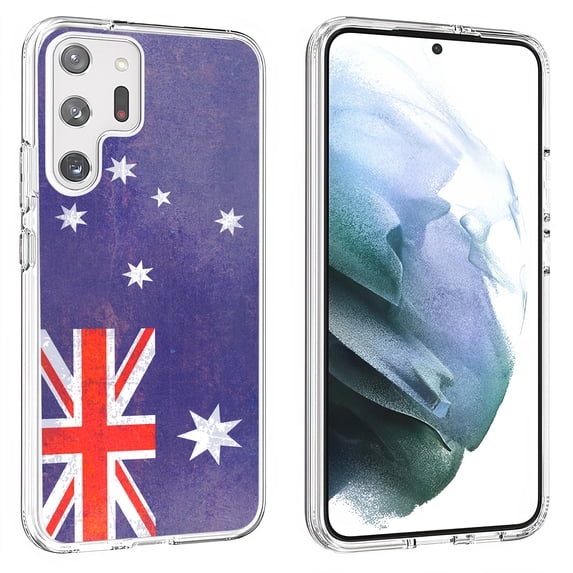 TalkingCase Slim Phone Case Compatible for Samsung Galaxy S23 Ultra 2023, Old Flag Australia Print, Lightweight, Flexible, USA