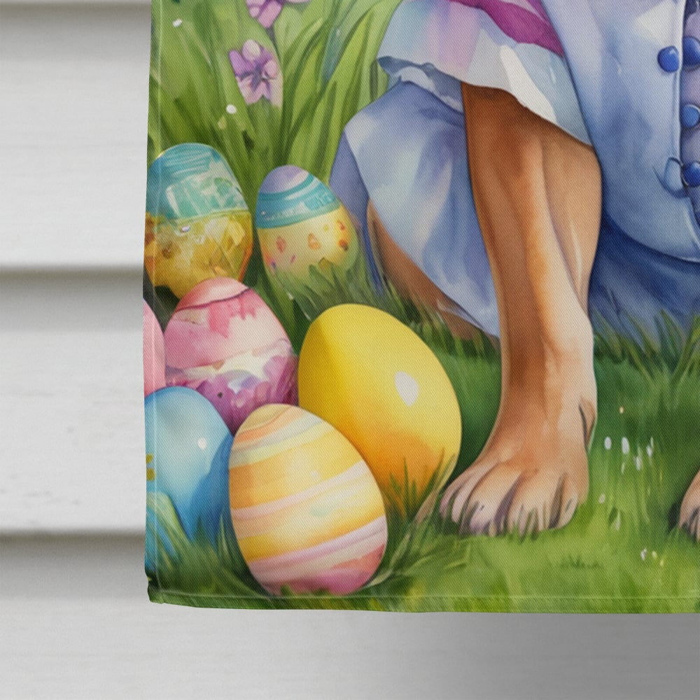 Bullmastiff Easter Egg Hunt House Flag 28 in x 40 in