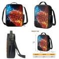 thumbnail image 4 of XYZCANDO Vintage Fire Basketball Print Book Bag Set for Student Backpack with Lunch Bag and Pencil Case Large Capacity Rucksack Daypack Washable Schoolbag for Boys Girls, 4 of 4