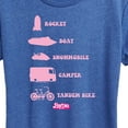 thumbnail image 3 of Barbie the Movie - Barbie Vehicles - Women's Short Sleeve Graphic T-Shirt, 3 of 5