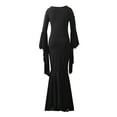 thumbnail image 5 of FYEGRE Gothic Bride For Women Elegant Witch Dress Halloween Party Outfit Lace Gown Black XXXXL, 5 of 5