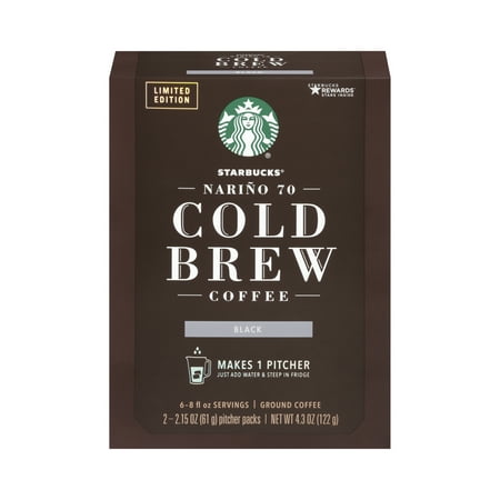 Starbucks Narino 70 Cold Brew Pitcher Packs, Medium Roast Coffee - 2 ...