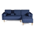 thumbnail image 2 of Sala Modular Reversible Makora Tyson Con Memory Foam, Color Azul, Lino Respaldo Reclinable De 3 posiciones., 2 of 9
