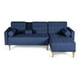 thumbnail image 2 of Sala Modular Reversible Makora Tyson Con Memory Foam, Color Azul, Lino Respaldo Reclinable De 3 posiciones., 2 of 9