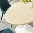 thumbnail image 5 of Modway Lippa 60" Oval Modern Wood Dining Table in White and Brown, 5 of 9