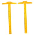 thumbnail image 4 of HLONK Orange Plastic T-Shaped Ruler for Students with Clear Scales and Inch Centimeter Calibrations 2pcs, 4 of 8