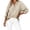 Beige, variant on MEICHEN Womens Casual Button Neck Long Sleeve Oversized Blouses Tops Lightweight Loose V Neck Pullover Shirts Womens Summer Essentials Tops