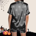 thumbnail image 6 of Halloween Pajamas Halloween Casual Soft Button Short Sleeve Pajamas for Women Set, 6 of 7