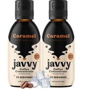 Javvy Cold Brew Iced Coffee Concentrate, 2 Pack Caramel, Arabica Coffee Beverages, 35X Liquid Coffee Concentrate, Instant Coffee Alternative, Concentrated Ice Coffee Drinks & Cold-Brew, Coffee Gifts