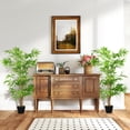 thumbnail image 4 of Outsunny Artificial Bamboo Tree Set of 2, 5ft Fake Decorative Plant in Pot, 4 of 10