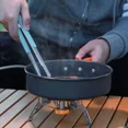 thumbnail image 6 of FINE MAKER Modern 4-piece portable camping cookware set, cutlery set, hiking kettle, cooking bowl, pot set, 6 of 12