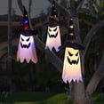 thumbnail image 4 of Decoraciones de Halloween con tiras de luces LED de colores que funcionan con pilas, gorras de mago brillantes, sombrero colgante iluminado, Kits de decoración para fiestas Lámpara blanca cálida Injueey HA067560-02, 4 of 6