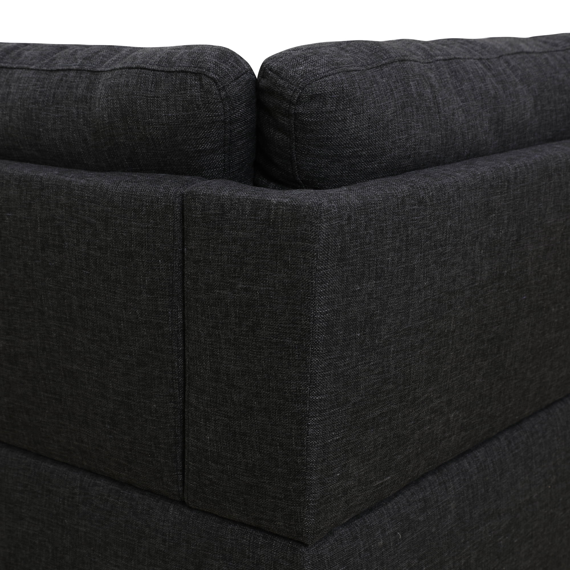 Howcool L-Shaped Sectional Sofa Couch with Storage Ottoman & Nailhead Trim,4-Seater Linen Upholstered Sofa with Cup Holders for Living Room,Left-Facing