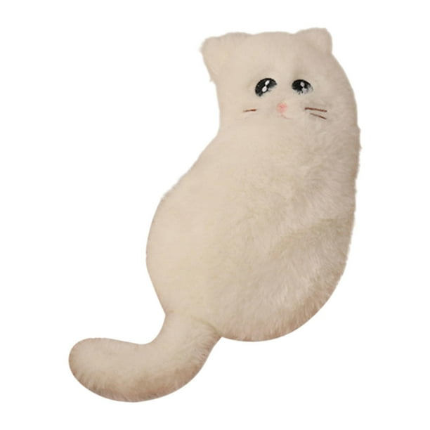 Estuche para lápices con diseño de gato de dibujos animados, gran capacidad, multiusos, portátil, regalo Blanco