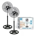 thumbnail image 1 of Ventilador de Piso 18 Pulgadas Metálico, 3 Velocidades, Bajo Ruido, Alto Rendimiento – CM-TOP (Paquete de 2 Piezas), 1 of 3