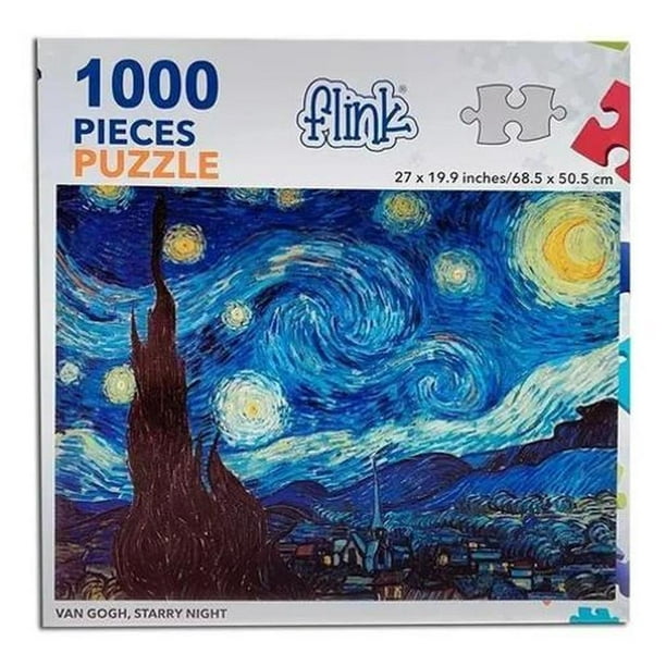 Rompecabezas La Noche Estrellada Van Gogh 1000 Pzs Flink Diseno original Walmart en linea