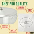 thumbnail image 4 of ALUMINUM CALDERO STOCK POT by Chef Pro, Durable Aluminum, Superior Cooking Performance for Even Heat Distribution, Perfect For Serving Large/Small Groups, Riveted Handles, Commercial Grade, 5.1 Quart, 4 of 7