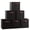 Black-Cube - 11x11x11, variant on Beige Cube - 11x11x11 Linen Fabric Storage Basket