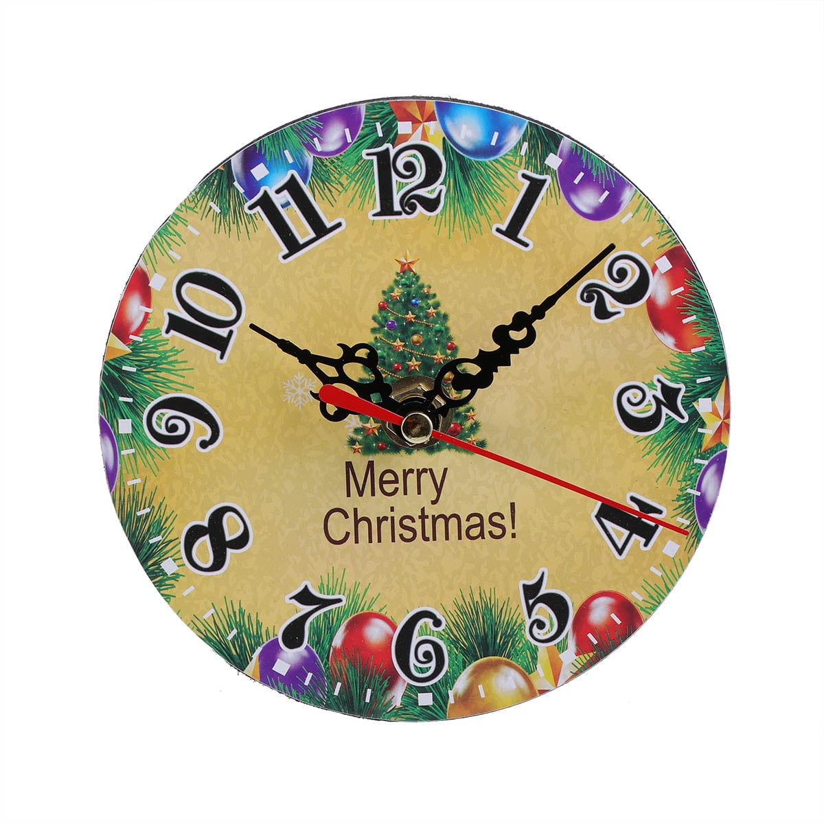 Christmas Wall Clock Xmas Party Decorative Clock Round Wall Clock for