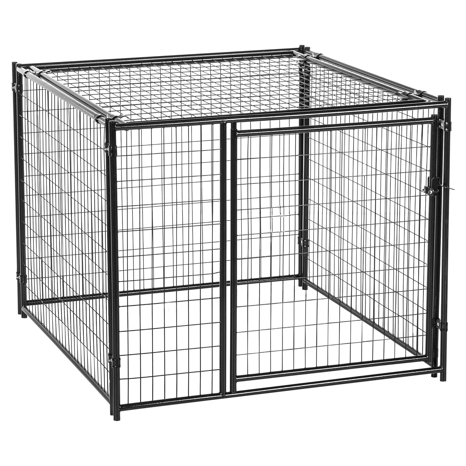 Lucky Dog European Outdoor Wire Pet Kennel with Predator Top, 5'L x 5'W x 6'H