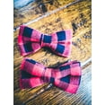 thumbnail image 2 of 4 FOUR Lumberjack Big Hair Bows SET Clip Pin Set Baby Girls Buffalo Plaid Holiday Christmas Red Black Pattern Alligator, 2 of 5