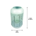 thumbnail image 2 of Candle Lantern with Glass and Decorative White Lattice Pattern for Home Decor Console Table Centerpiece Patio Garden Dining Living Room Bedroom Office Farmhouse Events, 2 of 5