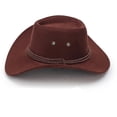thumbnail image 4 of Sombrero De Vaquero para hombre y mujer, gorra De piel sintética, visera De Panamá, visera Occidental, 4 of 4