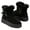 Black, variant on Side Bow Platform Ankle Snow Boots for Women Suede Faux Fur Cuff Short Winter Booties Slip On Non Slip Thick Sole Indoor Outdoor Warm Cold Weather Shoes