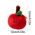 thumbnail image 2 of Halloween Apple Pumpkin Plush Toy, 4.72 in Cute Red Apple Shaped Jack-o'-Lantern Stuffed Doll, Soft Cuddly Plushie for Fall Home Decor, Party Display and Halloween Gift，A, 2 of 6