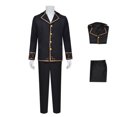 thumbnail image 4 of Traje de uniforme negro de aventurina para cosplay para hombres y mujeres, traje de uniforme para fiesta de Halloween, Navidad y carnaval, 4 of 4