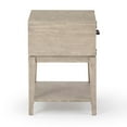 thumbnail image 3 of Plank+Beam Solid Wood Nightstand with 1 Drawer, Contemporary Side Table for Bedroom, Seashell Wirebrush, 3 of 9