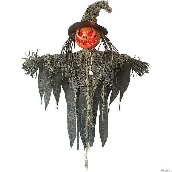 Sunstar Jack-O-Lantern Scarecrow Light-Up Hanging Halloween Decoration -
