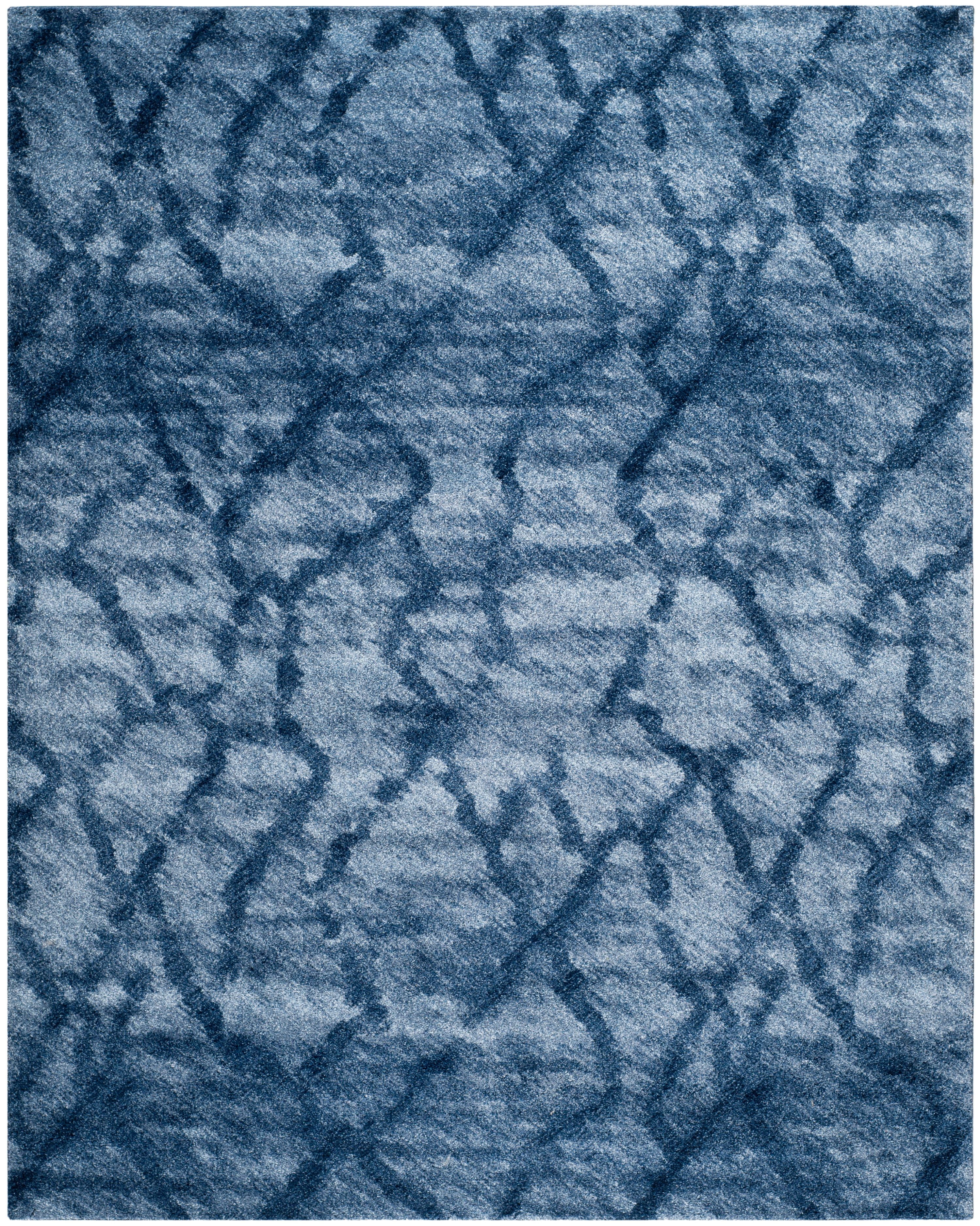 SAFAVIEH Retro Daphne Abstract Area Rug, Blue/Dark Blue, 11' x 15'