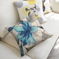 thumbnail image 5 of Blue flowers Linen toss pillowcase decoration pillowcase gifting preferred 18x18 inch cushion cover 4 sets sofa pillowcase sofa bedroom living room car, 5 of 8