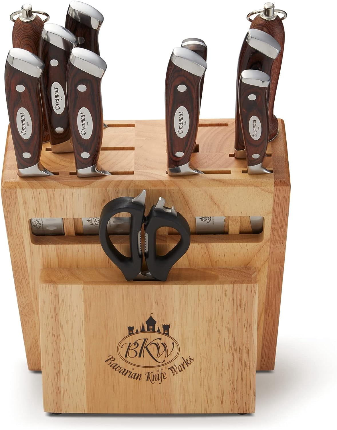 Bavarian Knife Works Perfect Combo 19 PCS Kitchen Knife Set with Steak Knives