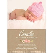 Botanical Wreath Standard Baby Announcement